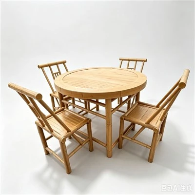 Custom 1000 Diameter Flat-top Round Table Set With 4 Chairs